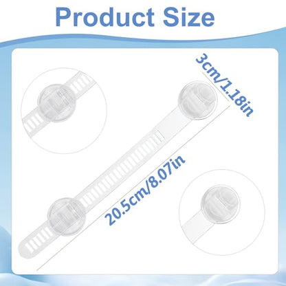 3-Pack Transparent Sliding Glass Door Lock, Adhesive Safety Lock Without Drilling, Suitable for Transparent Reptile enclosures