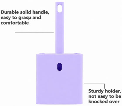 Cat Pooper Scooper, 2 in 1 Cat Litter Scoop with Holder Stand Cat Accessories Cat Supplies Kitty Litter Scoop Heavy Duty and Easy Clean Purple - color: L-purple