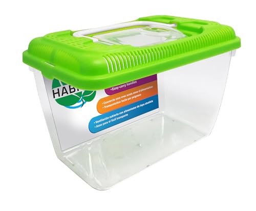 Penn-Plax Small World Habitat – Portable Clear and Transparent Plastic Tank – Excellent for Small Critters and Creatures – Easy to Clean & Handle – 0.6 Gallon - size: 0.6 Gallon