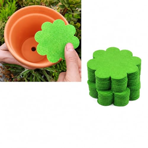 40pcs Plant Pot Drainage Mesh Pads, 3.94 Inch Round Breathable Drainage Screens for Flower Pots, Prevent Soil Loss, Bottom Mesh Net Pads for Indoor and Outdoor Gardening