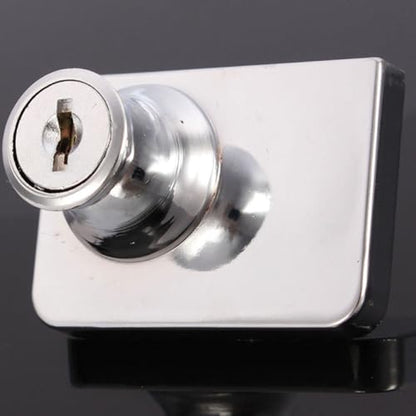 IMIKEYA Zinc Alloy Glass Cabinet Lock 5-8mm Anti-Theft Security Lock with 2 Keys for Display Case Door Furniture Hardware