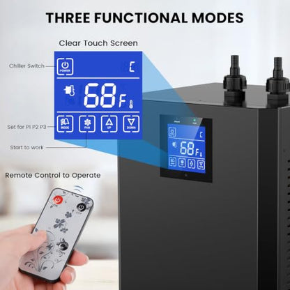 79 Gal Aquarium Chiller, 1/3 HP Fish Tank Water Chiller, Hydroponic Water Chiller with Touch Screen, Hydroponics System Axolotl Jellyfish Coral Reef 300L