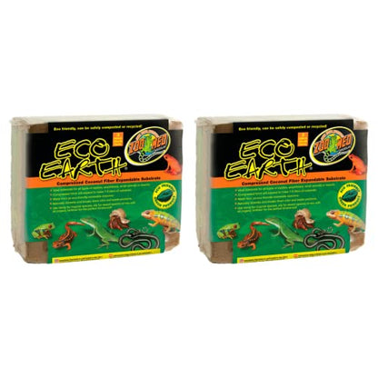 Zoomed Eco Earth 3 Bricks Compressed Coconut Fiber Substrate (2 Pack) - Includes Attached Pro-Tip Guide… - size: 2 Pack