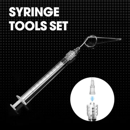 1ml Luer Lock Syringe with Cap and Soft Plastic Tube, 10 Pack | Suitable for Pet Liquids Feeding, Individually Wrapped - size: 1ml - 2.0mm Tube