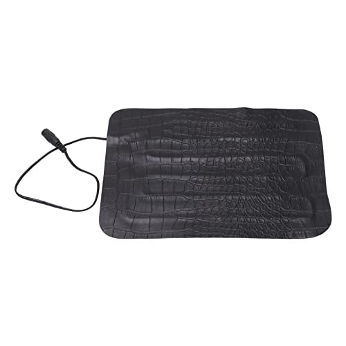 PU Leather Heating Pad 8.5W 3 Gear Temperature Adjustable Washable Heat Mat 5V 2A for Reptile and Pet Car Seat Cushion Applications Model 1522 Charging Cable Included (1522)