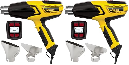 Wagner Spraytech 0503070 FURNO 700 Digital Heat Gun, 2 Nozzles & Temperature Setting Ranging 125áµ’F to 1300áµ’F, Electric Heat Gun for Paint Removal, Bending PVC, Crafts and More (Pack of 2) - size: FURNO 700 (Pack of 2)
