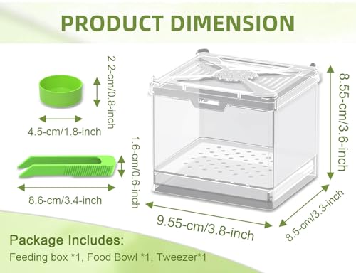 Cricket Keeper - Multi Purpose Insect Habitat for Crickets | Dubia Cockroaches, breadworms, and Silkworms, with Ventilation and Breathability (No Assembly Needed) (Transparent) - color: transparent