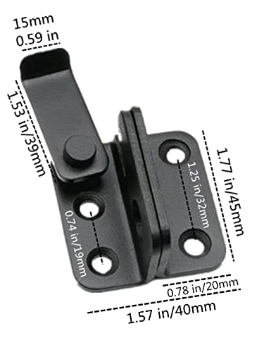 szhdxsy Flip Latches, Heavy Duty Latch Safety Door Lock,Stainless Steel Sturdy Padlockable Bolt Latch/Lock for Pet Gate,Cabinet Furniture, Wardrobe, Window（Left Open Black）