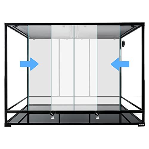 180 Gallon Large Reptile Terrarium, 48" x 24" x 36" Glass Reptile Tank Tall & Wide Terrarium Tank with Double Sliding Door Top Screen Ventilation Habitat - size: 48" x 24" x 36"