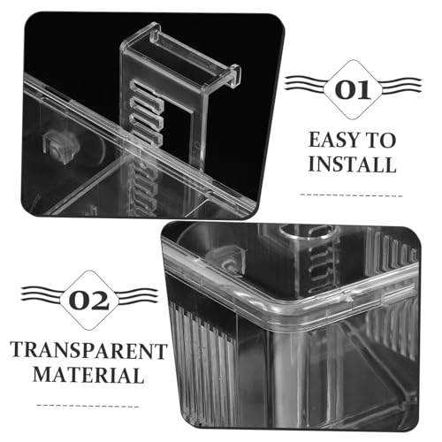 Abaodam Transparent Acrylic Fish Incubator Box with Hook Fish Isolation Case for Aquarium Breeding Easy to Clean Shrimp and Reptile Nursery Divider Safe Hatching Tank