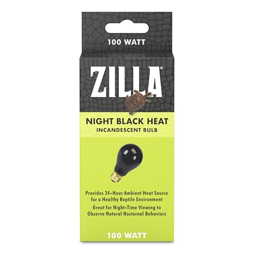 Zilla Incandescent Bulb, Night Black, Ideal for Nocturnal Reptile Species - size: 100 Watts, style: Night Black