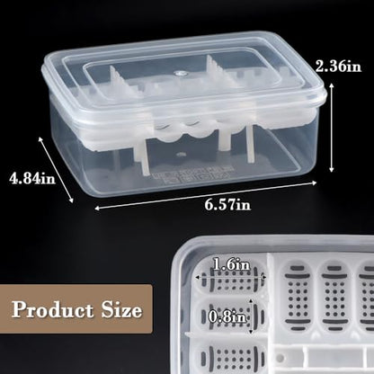 2 Pack Reptile Breeding Box 16 Grids Egg Hatching Incubator for Hatching Egg, Snake, Lizards, Turtle, Lions Mane, Gecko Without Thermometer (White)