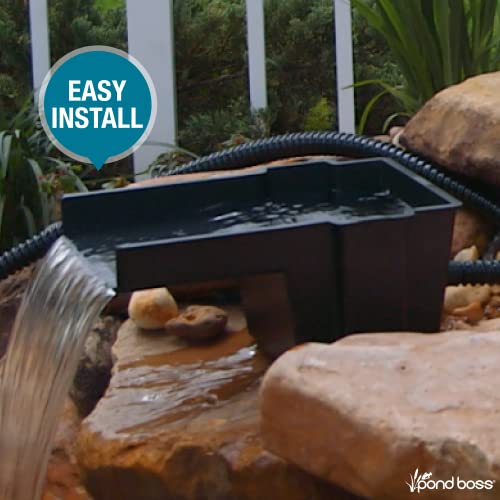 Pond boss Waterfall Spillway, 8 inch Wide Weir, Waterfall Box, Smooth Flow, Durable Construction, Easy to Install, Great for Waterfalls, Pondless Water Features and Streams - size: (Pack of 1)