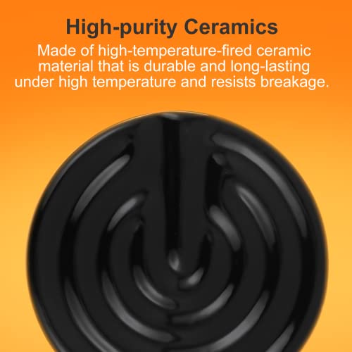Simple Deluxe Reptile Heat Lamp 100W Ceramic Heating Light Bulb Heat-Emitter Brooder Coop Heater No Light, for Amphibian Pet & Incubating Chicken, 90mm Diameter,Black
