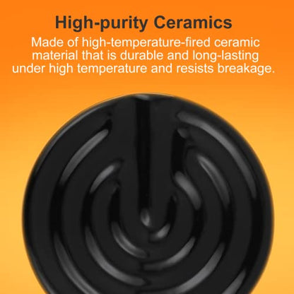 Simple Deluxe Reptile Heat Lamp 100W Ceramic Heating Light Bulb Heat-Emitter Brooder Coop Heater No Light, for Amphibian Pet & Incubating Chicken, 90mm Diameter,Black