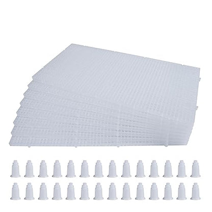 Plastic Grid Divider Tray Egg Crate Louvre Aquarium Fish Tank 8 Pcs | Bottom Isolation with Bracket - size: 8pcs