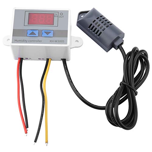 FTVOGUE XH-W3005 Humidity Sensor Switch 0~99% RH Humidity Switch 220V | Humidity Control Switch with 0.1%RH Accuracy. 0~99%RH Range. 1500W Load humidity controller 12v For Humidifier Dehumidifier