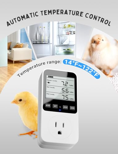INKBIRDPLUS Temperature and Humidity Controller, Temperature Humidity Alarms, Ideal for Greenhouses, Reptiles, Incubators, Home Brewin