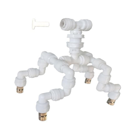 360 Adjustable Reptiles Fogger Mist Sprinkler for Rainforest Tank Aquarium Aquatic Pet(4 nozzles White) - color: 4 nozzles white