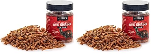 Fluker's All Natural Large Sun-Dried Red Shrimp, High Protein Treats, Aquatic Turtle Food, Great for Aquatic Frogs, Tegus, Monitors, and Tropical Fish, 6 oz (Pack of 2) - size: 0.6 Ounce (Pack of 2)