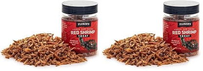 Fluker's All Natural Large Sun-Dried Red Shrimp, High Protein Treats, Aquatic Turtle Food, Great for Aquatic Frogs, Tegus, Monitors, and Tropical Fish, 6 oz (Pack of 2) - size: 0.6 Ounce (Pack of 2)