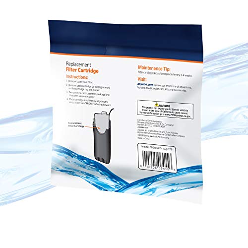 Aqueon Genuine Aquarium Fish Tank Filter Cartridge, Extra Small, 3 Pack | Aquarium filter cartridge for QuietFlow E Internal Power Filter Size 3, dual-sided dense-floss, rinse before install