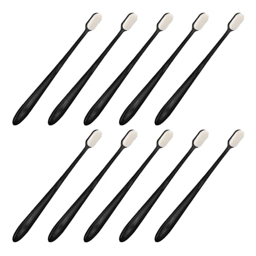 10pcs Turtle Scrub Brushes with Flat Dark Heads Durable Cleaning Tools for Turtle Shell Maintenance and Aquarium Tank Upkeep Reusable Reptile Accessories