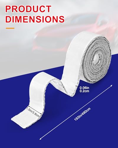 3PCS Thick Heat Shield Tape, 1.5" x 15Ft Each White Self-Adhesive Heat Barrier Wrap for Car, Truck, Exhaust, Wires, Fuel Lines, Firewall & Engine Bay, Reflects Up to 90% Radiant Heat - color: White Heat Shield Tapes *3