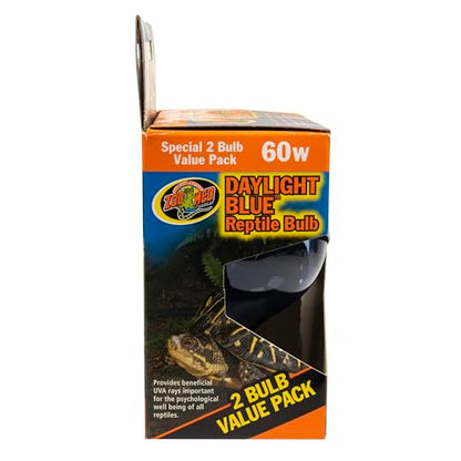 Zoo Med (3 Boxes) 2-Pack Daylight Blue Reptile Bulb, 60-watt - 6 Bulbs Total