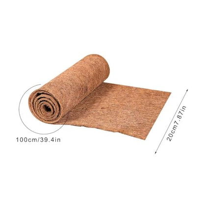 Natural Coco Coir Fiber Liner Roll, co-conut Fiber Pad Sheet, Hanging Basket Coco Liners, Coco Fiber Mat Reptile, Coco Fiber Replacement Liner for p-lanters Window Box Flower Basket Garden Decoration