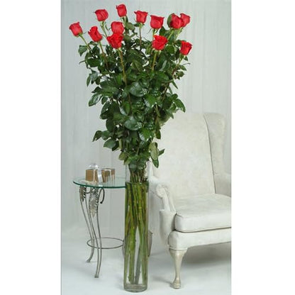 WGVI Quality Thick Weighted Tall Clear Cylinder Glass Vases, 4" W x 18" H, Flower Arrangement Floating Candle Holders Wedding Centerpieces Event Floral Container Artistic Display Home Decor, 1 Piece - size: 4"x18"H