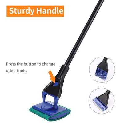 Fish Tank Cleaner Kit Detachable Algae Scraper Set | Aquarium Glass Tank Cleaning Kit for Turtles Reptile Betta Terrarium Wall Home