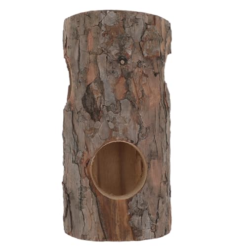 Generic Natural Pine Wood Reptile Hideout Hollow Log Shelter Smooth Surface and Easy Maintenance for Lizards and Turtles in Aquarium Driftwood Centerpieces or Terrarium