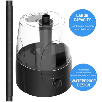 Reptile Fogger, Terrarium Humidifier, Plant Humidifier, Fog Machine Mister for Reptiles and Plants Vivarium, 3.5L Large Capacity, Ideal for Reptiles/Amphibians/Grow Room/Grow Tent Humidifiers