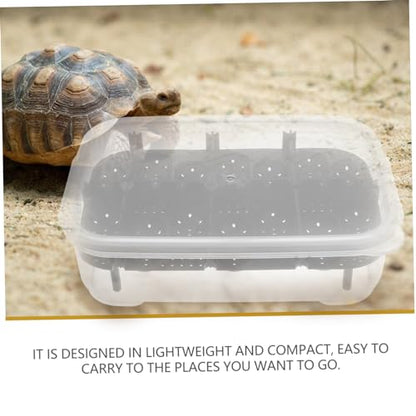 Compartment Reptile Breeding Box for Gecko Incubation Lightweight and Easy to Clean for Turtles Lizards and Snakes Design for Repeated Use - color: Black