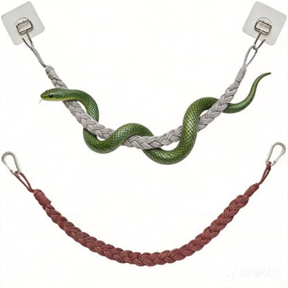 2 Pack Snake Climbing Rope Toys Terrarium Habitat Decor Reptile Enrichment Accessories for Ball Python Corn Snake Lizards and Geckos Reptile Tank Accessories