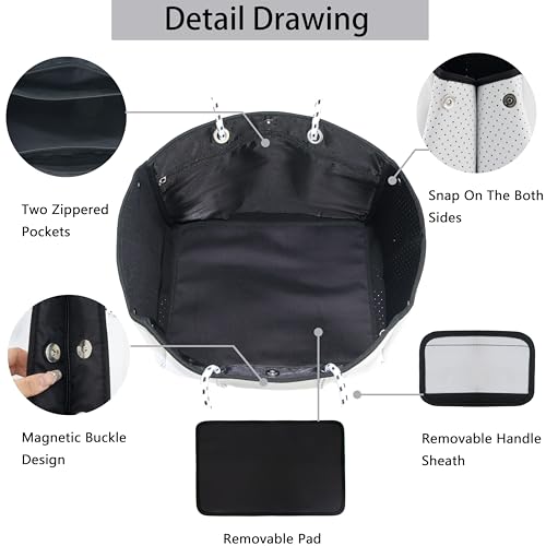 Hibala Neoprene Multipurpose Beach Bag,Gym/Travel/Pool Bag,Tote For Women&Men - color: White