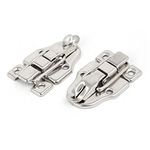 BfyBest Wood Box Toolbox Cabinet Metal Spring Loaded Latches Catch Toggle Hasp (Pack of 4)