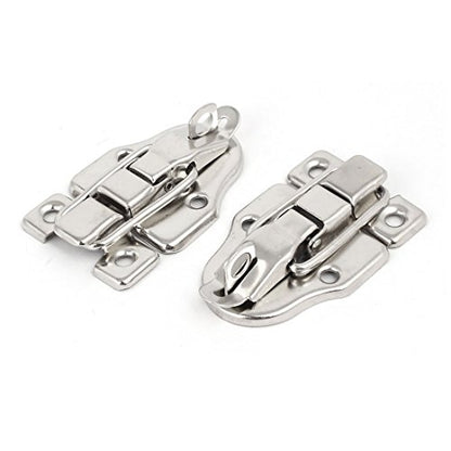 BfyBest Wood Box Toolbox Cabinet Metal Spring Loaded Latches Catch Toggle Hasp (Pack of 4)