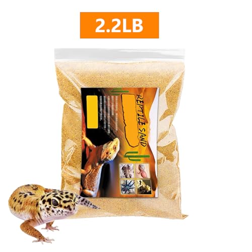 BNOSDM Reptile Sand,2.2lb Bearded Dragons Sands Substrate Bedding,Lizard Yellow Desert Blend Sands for Snakes Geckos Tortoises Turtle Tarantula - color: Yellow - 2.2Ib
