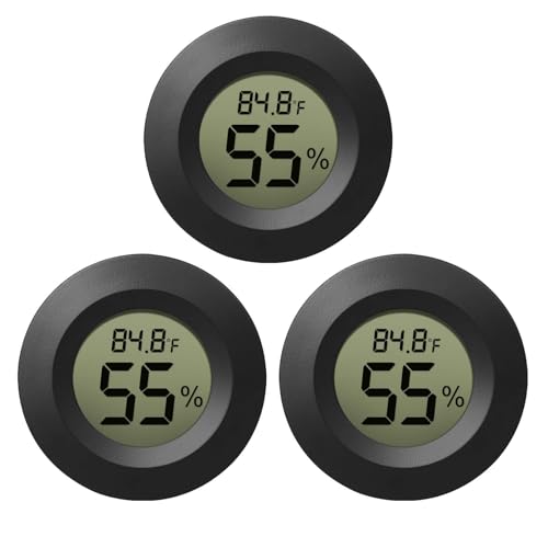 EEEKit Hygrometer Thermometer, 3 Pack LCD Monitor Indoor Humidity Meter, Outdoor Weather Temperature Gauge for Home Office