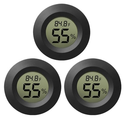 EEEKit Hygrometer Thermometer, 3 Pack LCD Monitor Indoor Humidity Meter, Outdoor Weather Temperature Gauge for Home Office