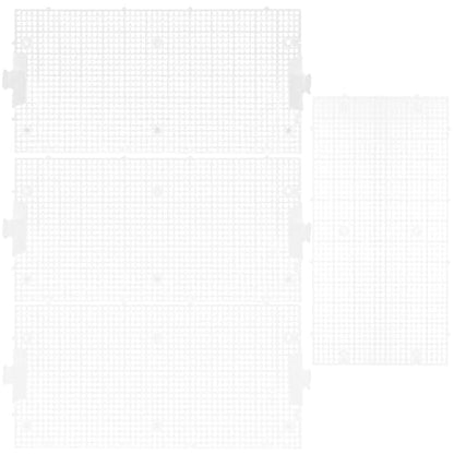 4pcs Aquarium Divider Fish Tank Grid Bottom Isolation Panels with Suction Cups, Plastic Separator for Betta Fish Breeding and Reptile Tanks