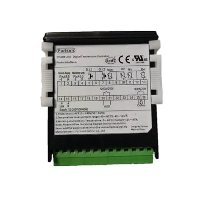 UL&CE Digital Temperature Controller -40℉-176℉ Refrigeration Heating Cooling Incubator Thermostat with 2 Relays Output 4 NTC or PT1000 Probe Inputs