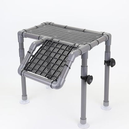 Extra Large Turtle Basking Platform, Turtle Tank Accessories | Sturdy and Stable Standing Dock with Non-Slip Ramp for Large and Heavy Turtles Fit for75-120 Gallon Tanks - size: Basking Platform 13.4" W × 7.7" D