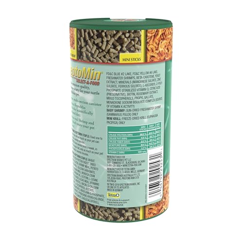 Tetra ReptoMin Select-A-Food for Aquatic Turtles & Amphibians | Includes Tetra ReptoMin Staple Diet, Tetra BabyShrimp Treats & Mini Krill Treats, Provides Variety To Support Overall Health - size: 1.55 Ounce (Pack of 1)