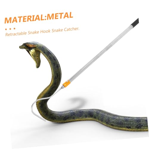 Snake Hook, 61" Snake Reptile Catcher Stick Pole Handling Tool Kit for Rattlesnakes Python Copperhead Removal Catching