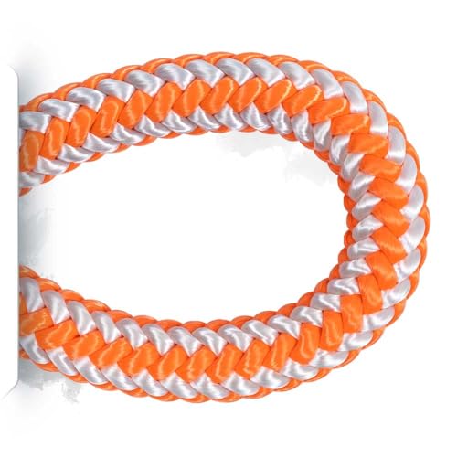 16-Strand 1/2 in (12.7 mm) Arborist-16™ Rope - 5400 lbs MBS - Static Climbing Rope - Rescue Operations - High Visibility - 120 ft - Tight Spliced Eye - Orange/White - Made in The USA - size: 120 ft - Tight Spliced Eye, style: Orange White