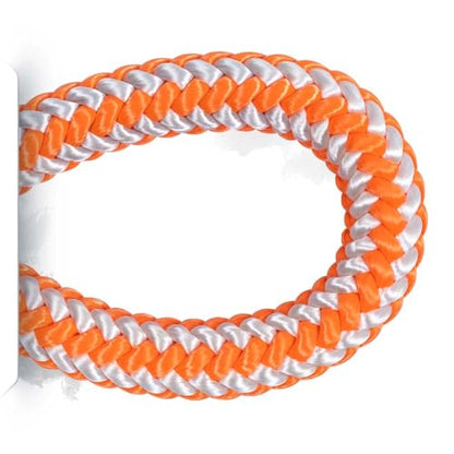 16-Strand 1/2 in (12.7 mm) Arborist-16™ Rope - 5400 lbs MBS - Static Climbing Rope - Rescue Operations - High Visibility - 120 ft - Tight Spliced Eye - Orange/White - Made in The USA - size: 120 ft - Tight Spliced Eye, style: Orange White