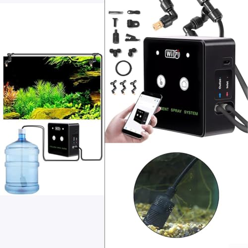 WiFi Terrarium Misting System, 360° Rotating Spray Nozzle with Timed Control, Automatic Humidifier Kit Rainforest Plant Reptile, USB Powered(3 nozzle) - size: 3 nozzle
